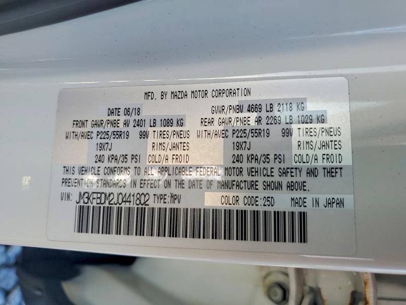 Продаж на аукціоні авто 2018 Mazda Cx-5, vin: JM3KFBDM2J0441802, номер лоту: 48053886