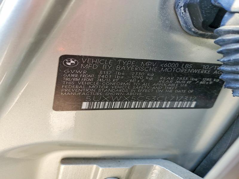 47349306 :رقم المزاد ، 5UXWX5C53CL717312 vin ، 2012 Bmw X3 مزاد بيع