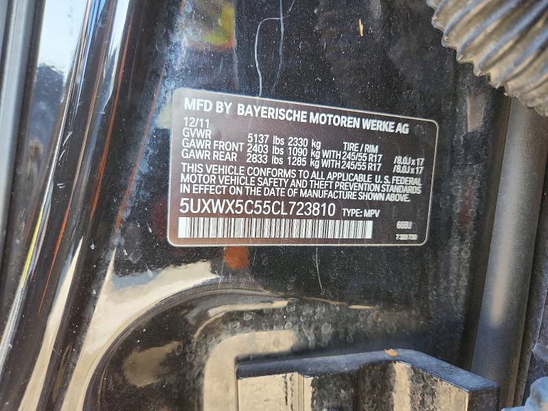 Продажа на аукционе авто 2012 Bmw X3, vin: 5UXWX5C55CL723810, номер лота: 47100926