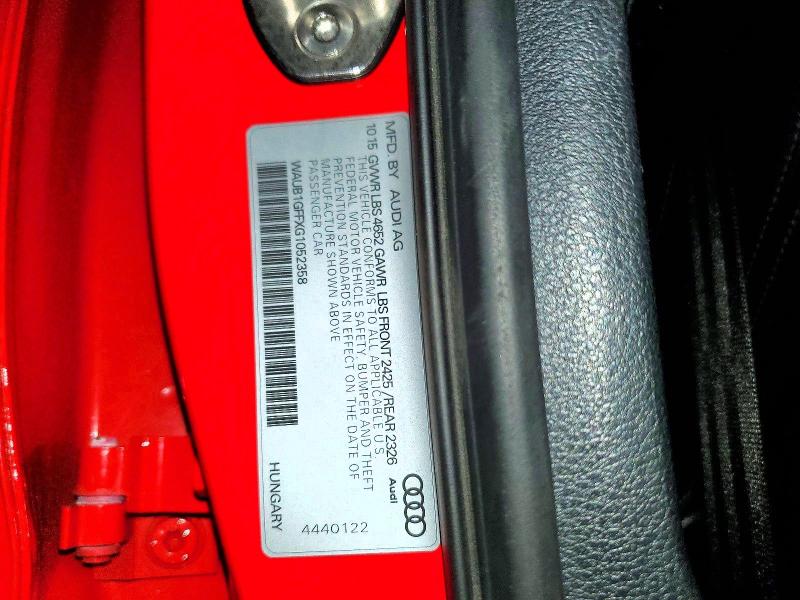 Aukcja sprzedaży 2016 Audi S3, vin: WAUB1GFFXG1052358, numer aukcji: 46609866