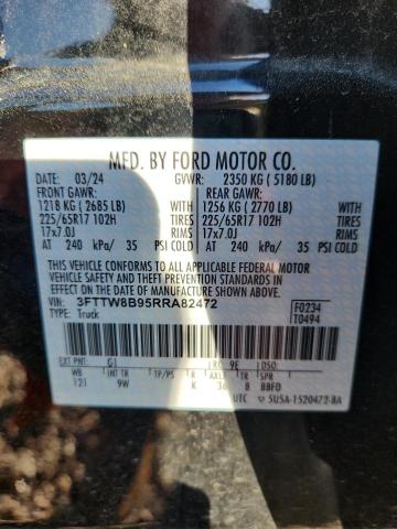 46149266 :رقم المزاد ، 3FTTW8B95RRA82472 vin ، 2024 Ford Maverick مزاد بيع