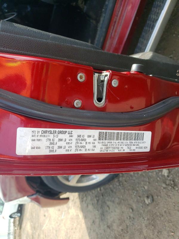 47941106 :رقم المزاد ، 1C6RR7FT7DS657838 vin ، 2013 Ram Ram 2500 مزاد بيع
