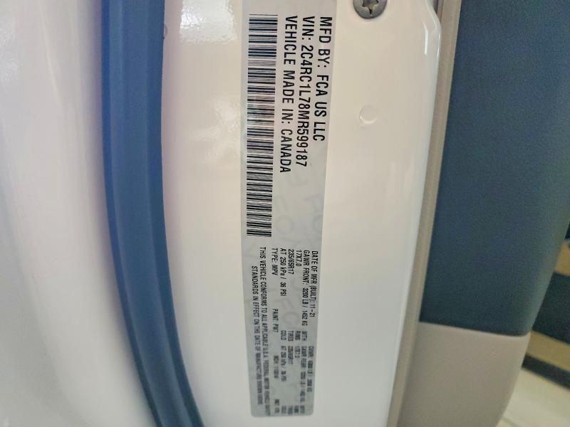 Продажа на аукционе авто 2021 Chrysler Pacifica, vin: 2C4RC1L78MR599187, номер лота: 79093725