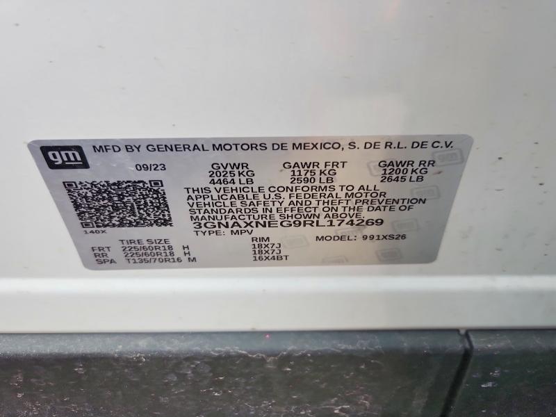 Aukcja sprzedaży 2024 Chevrolet Equinox, vin: 3GNAXNEG9RL174269, numer aukcji: 46375776