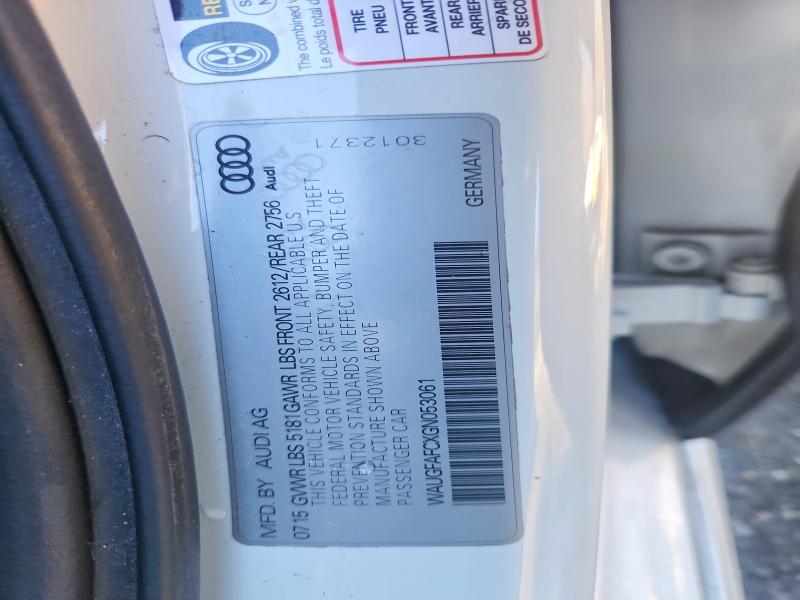Aukcja sprzedaży 2016 Audi A6, vin: WAUGFAFCXGN053061, numer aukcji: 45940856