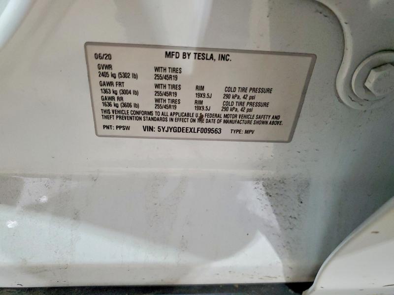 Aukcja sprzedaży 2020 Tesla Model Y, vin: 5YJYGDEEXLF009563, numer aukcji: 77547555