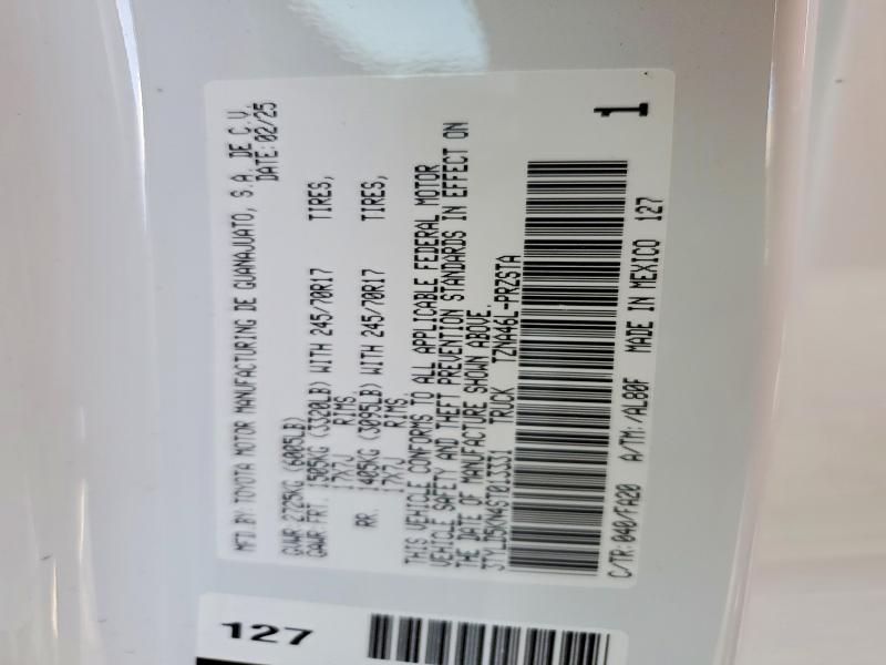 79705255 :رقم المزاد ، 3TYLD5KN4ST013331 vin ، 2025 Toyota Tacoma مزاد بيع