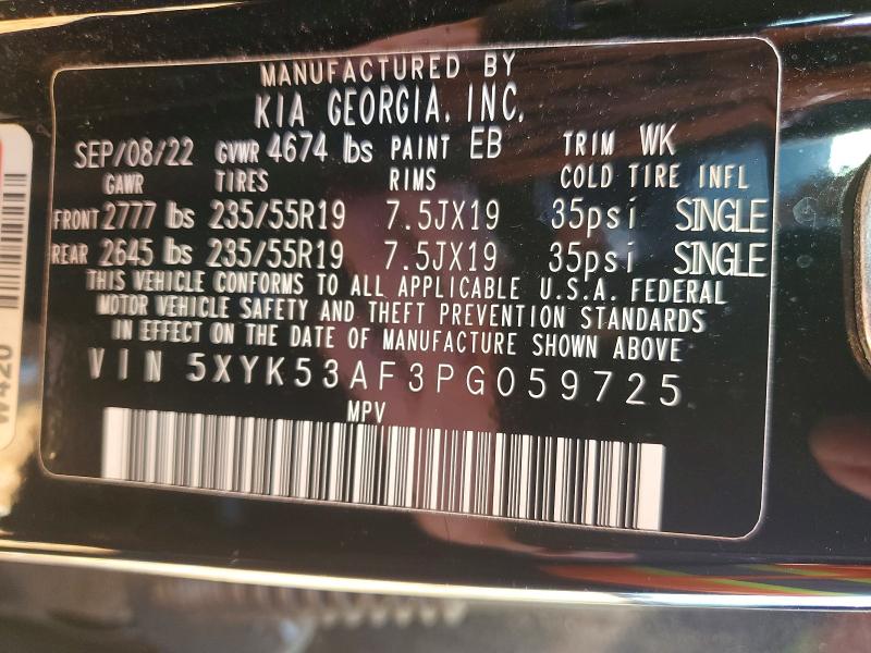 Продажа на аукционе авто 2023 Kia Sportage, vin: 5XYK53AF3PG059725, номер лота: 46770436