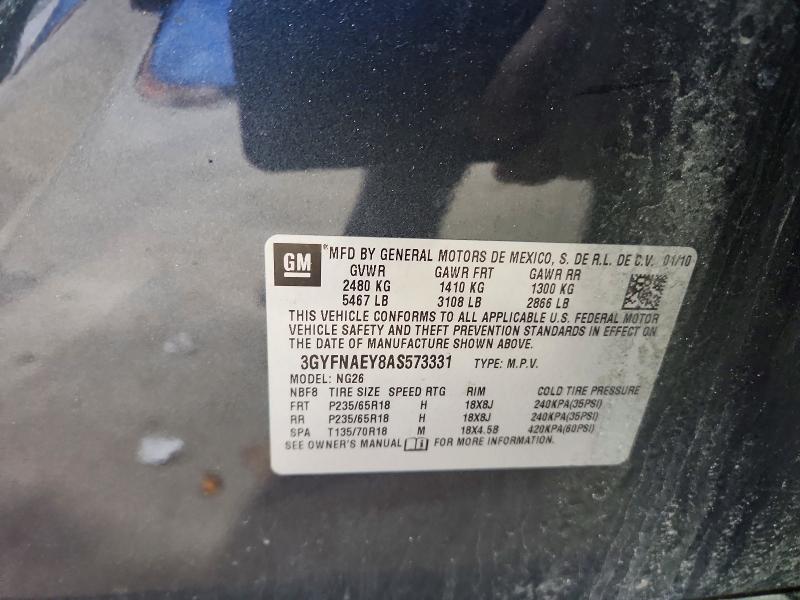 Продаж на аукціоні авто 2010 Cadillac Srx, vin: 3GYFNAEY8AS573331, номер лоту: 45857426