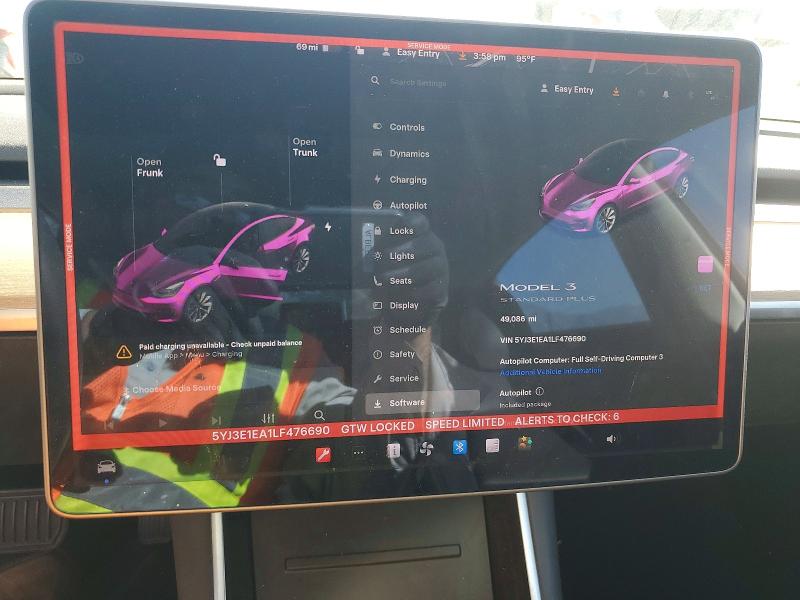 Продаж на аукціоні авто 2020 Tesla Model 3, vin: 5YJ3E1EA1LF476690, номер лоту: 41977486