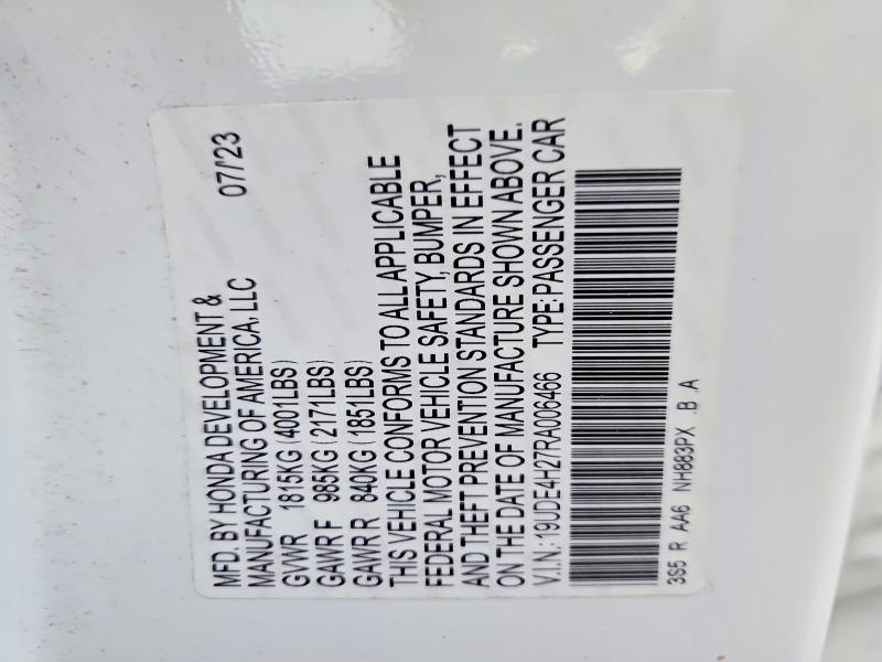 Aukcja sprzedaży 2024 Acura Integra, vin: 19UDE4H27RA006466, numer aukcji: 47317356