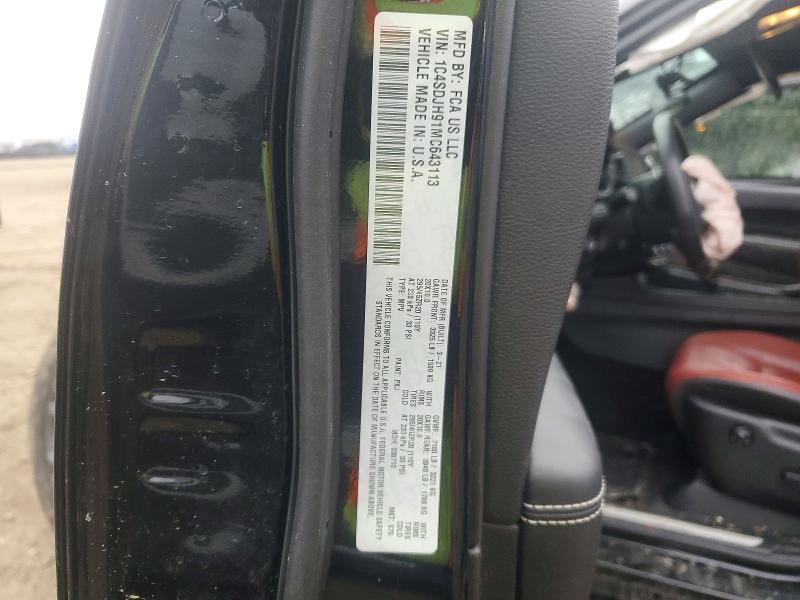 Продажа на аукционе авто 2021 Dodge Durango, vin: 1C4SDJH91MC643113, номер лота: 79763265