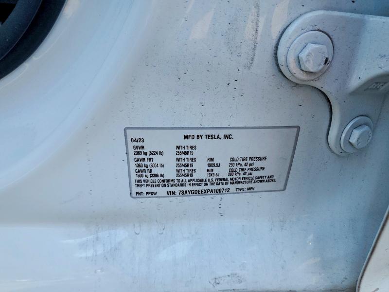Aukcja sprzedaży 2023 Tesla Model Y, vin: 7SAYGDEEXPA100712, numer aukcji: 47653906