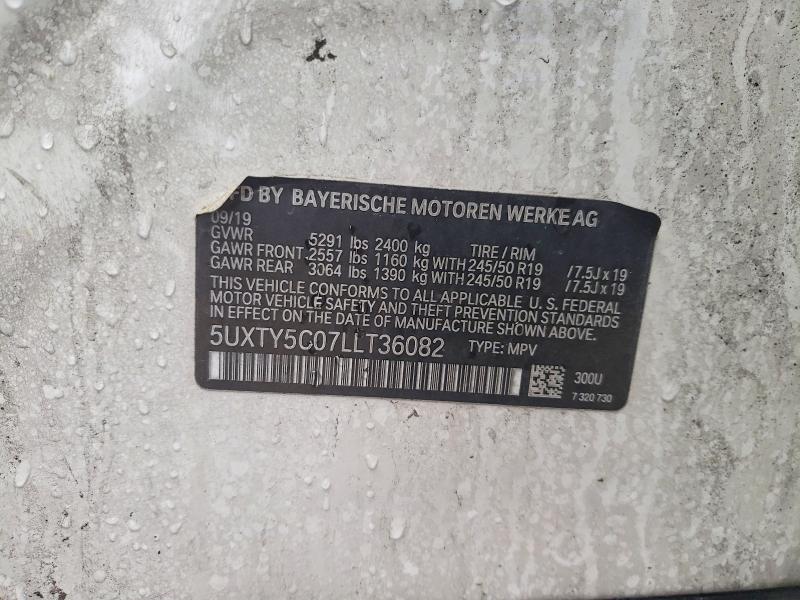 2020 Bmw X3 მანქანა იყიდება აუქციონზე, vin: 5UXTY5C07LLT36082, აუქციონის ნომერი: 78421315