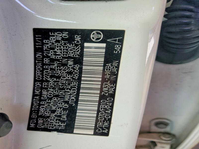 Aukcja sprzedaży 2011 Toyota Prius, vin: JTDKN3DU3B1460646, numer aukcji: 47554776