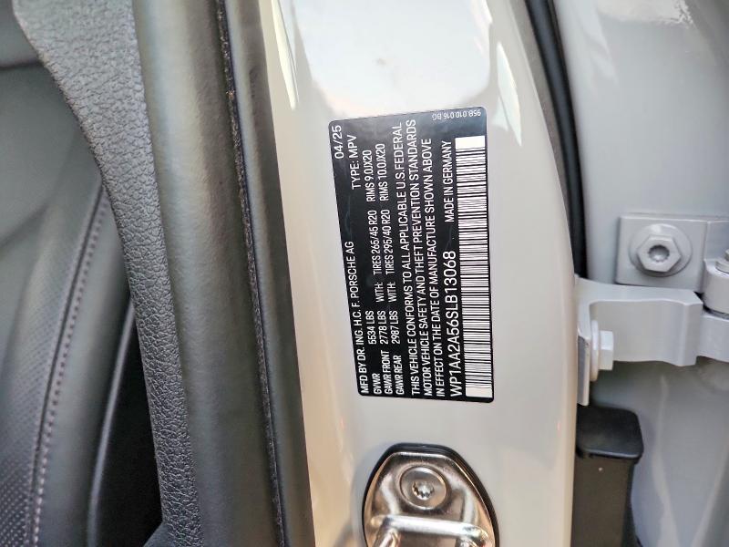 2025 Porsche Macan მანქანა იყიდება აუქციონზე, vin: WP1AA2A56SLB13068, აუქციონის ნომერი: 41604536