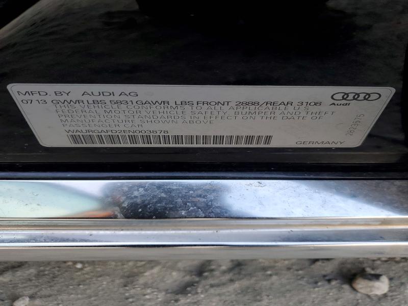 2014 Audi A8 მანქანა იყიდება აუქციონზე, vin: WAURGAFD2EN003878, აუქციონის ნომერი: 47315046