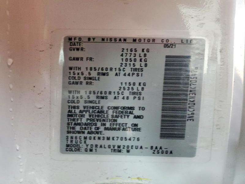 2021 Nissan Nv200 მანქანა იყიდება აუქციონზე, vin: 3N6CM0KN3MK705476, აუქციონის ნომერი: 79478445