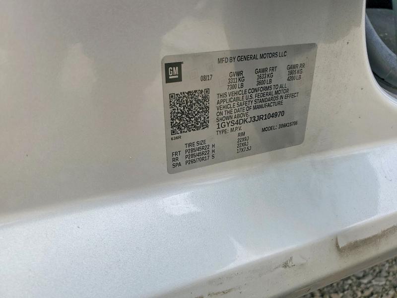 Продаж на аукціоні авто 2018 Cadillac Escalade, vin: 1GYS4DKJ3JR104970, номер лоту: 79239145