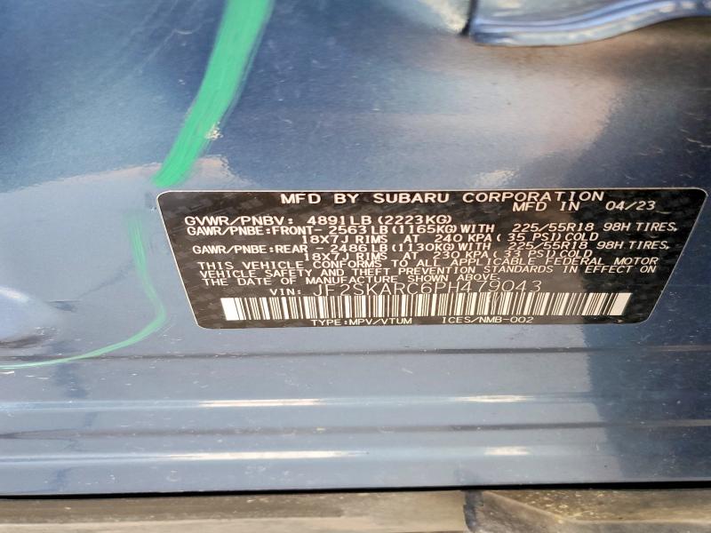 Aukcja sprzedaży 2023 Subaru Forester, vin: JF2SKARC6PH479043, numer aukcji: 47171316