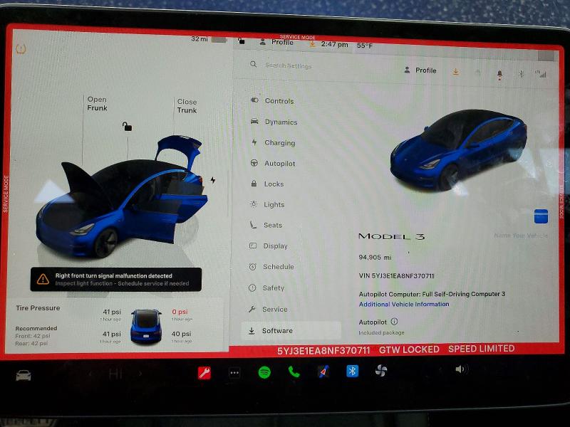 Продажа на аукционе авто 2022 Tesla Model 3, vin: 5YJ3E1EA8NF370711, номер лота: 79809395