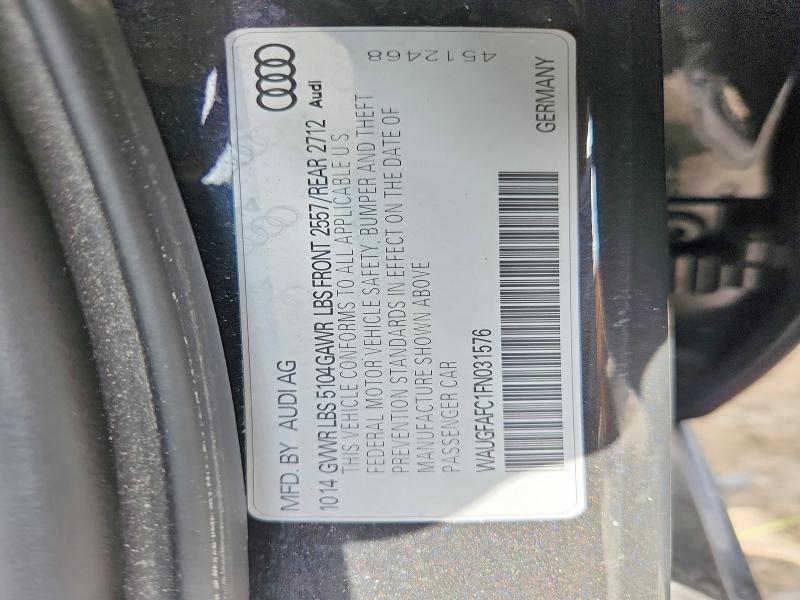 Продажа на аукционе авто 2015 Audi A6, vin: WAUGFAFC1FN031576, номер лота: 41729716