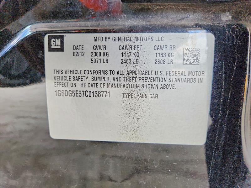 Продаж на аукціоні авто 2012 Cadillac Cts, vin: 1G6DG5E57C0138771, номер лоту: 47029496