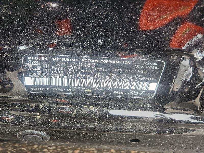 46094526 :رقم المزاد ، JA4ARUAU2TU006778 vin ، 2026 Mitsubishi Outlander Sport مزاد بيع