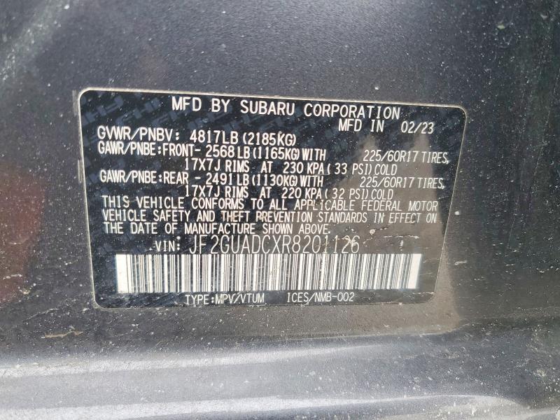 Продажа на аукционе авто 2024 Subaru Crosstrek, vin: JF2GUADCXR8201126, номер лота: 79416805