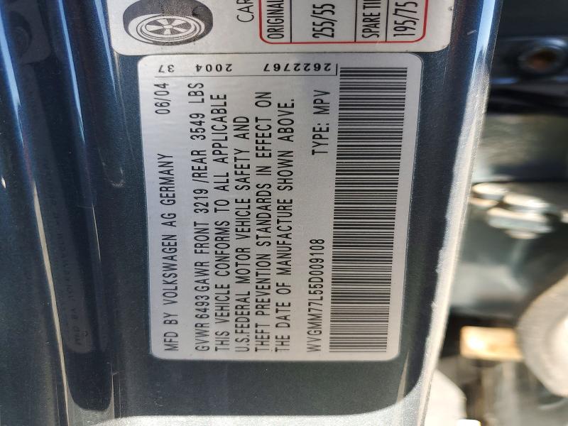 Aukcja sprzedaży 2005 Volkswagen Touareg, vin: WVGMM77L55D009108, numer aukcji: 79959925