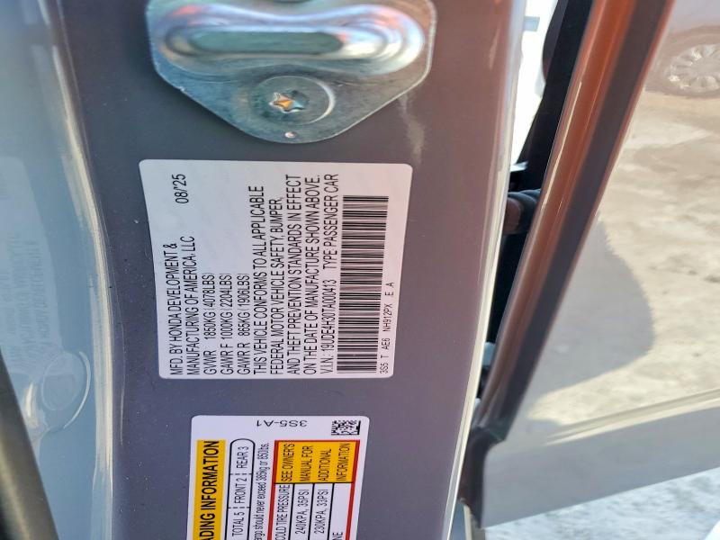 2026 Acura Integra მანქანა იყიდება აუქციონზე, vin: 19UDE4H30TA000413, აუქციონის ნომერი: 47475896