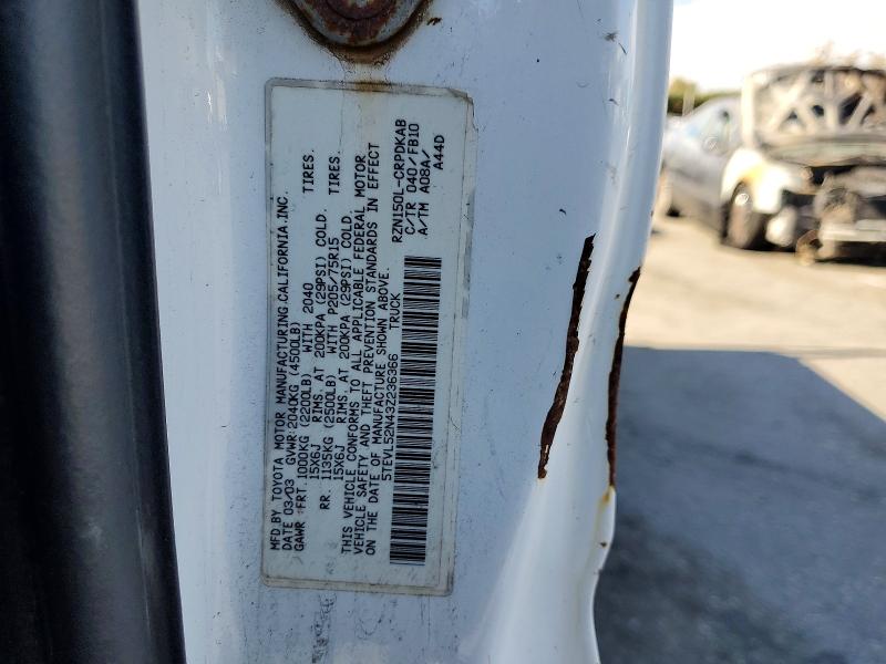 79127765 :رقم المزاد ، 5TEVL52N43Z236366 vin ، 2003 Toyota Tacoma مزاد بيع