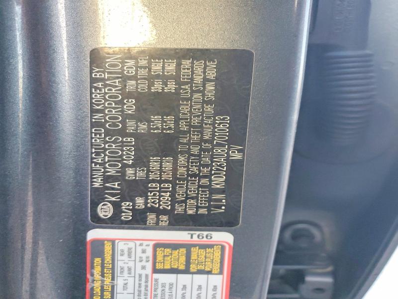 2020 Kia Soul მანქანა იყიდება აუქციონზე, vin: KNDJ23AU8L7010613, აუქციონის ნომერი: 47160016