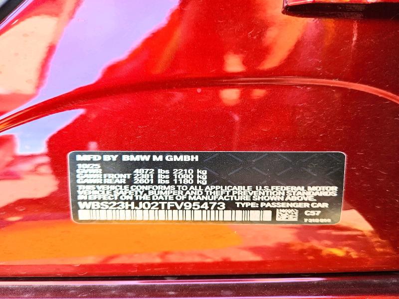 41673656 :رقم المزاد ، WBS23HJ02TFV95473 vin ، 2026 Bmw M3 مزاد بيع