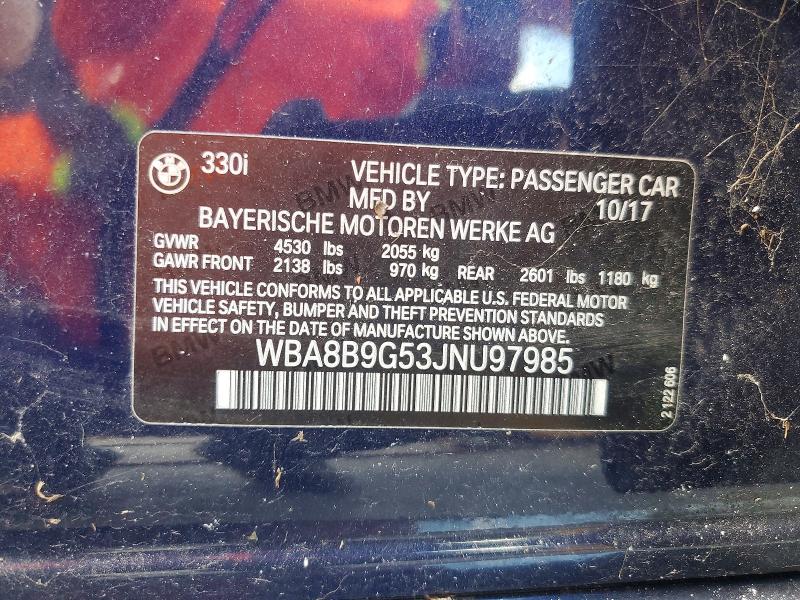 Продажа на аукционе авто 2018 Bmw 330, vin: WBA8B9G53JNU97985, номер лота: 47737546
