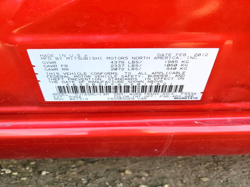 Продаж на аукціоні авто 2012 Mitsubishi Galant, vin: 4A32B2FF8CE017921, номер лоту: 46984476