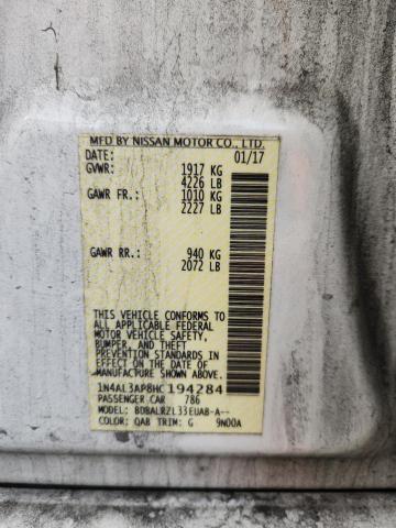 2017 Nissan Altima მანქანა იყიდება აუქციონზე, vin: 1N4AL3AP8HC194284, აუქციონის ნომერი: 46278496