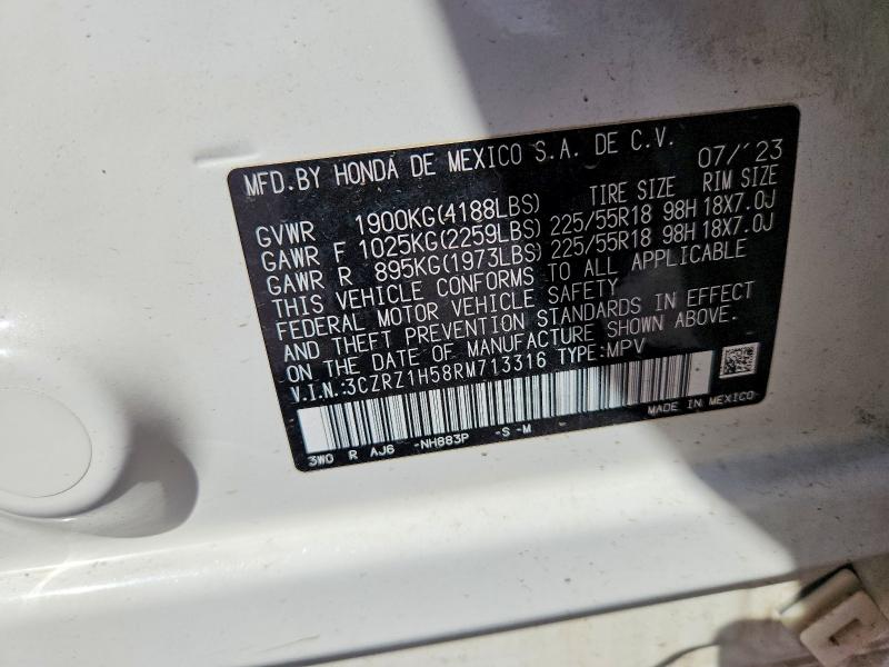 Aukcja sprzedaży 2024 Honda Hr-v, vin: 3CZRZ1H58RM713316, numer aukcji: 46889376