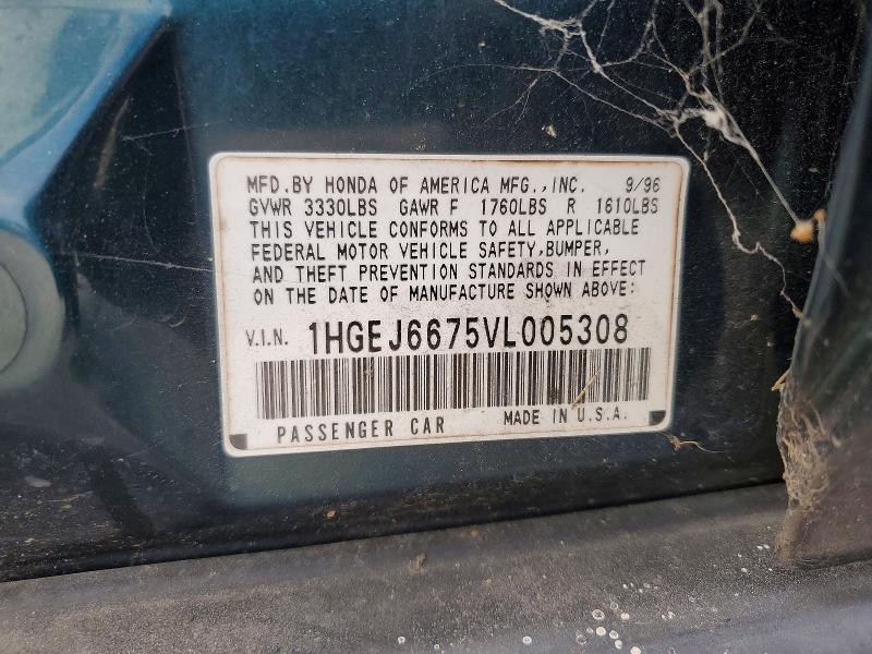 Продажа на аукционе авто 1997 Honda Civic, vin: 1HGEJ6675VL005308, номер лота: 48148446
