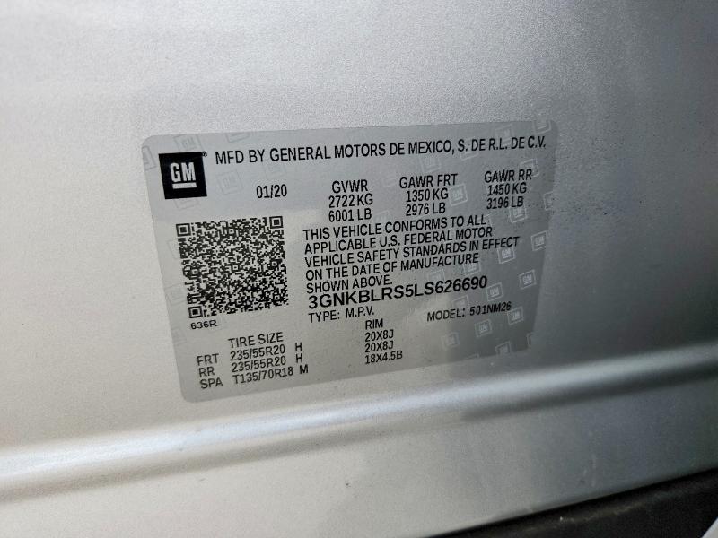 Aukcja sprzedaży 2020 Chevrolet Blazer, vin: 3GNKBLRS5LS626690, numer aukcji: 47409656