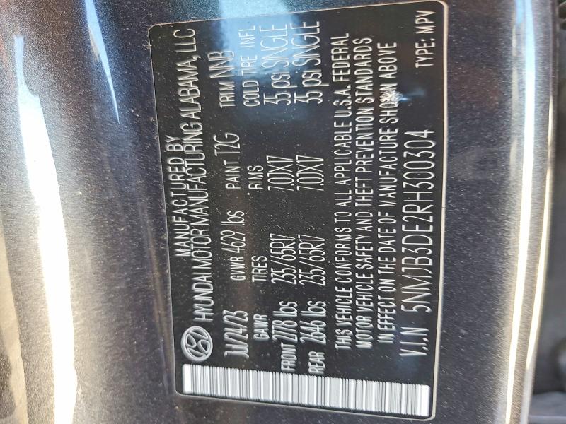 Продаж на аукціоні авто 2024 Hyundai Tucson, vin: 5NMJB3DE2RH300304, номер лоту: 46850556