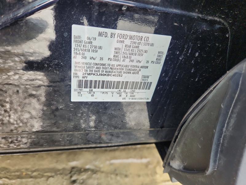 Продажа на аукционе авто 2019 Ford Edge, vin: 2FMPK3J90KBC40282, номер лота: 79762675