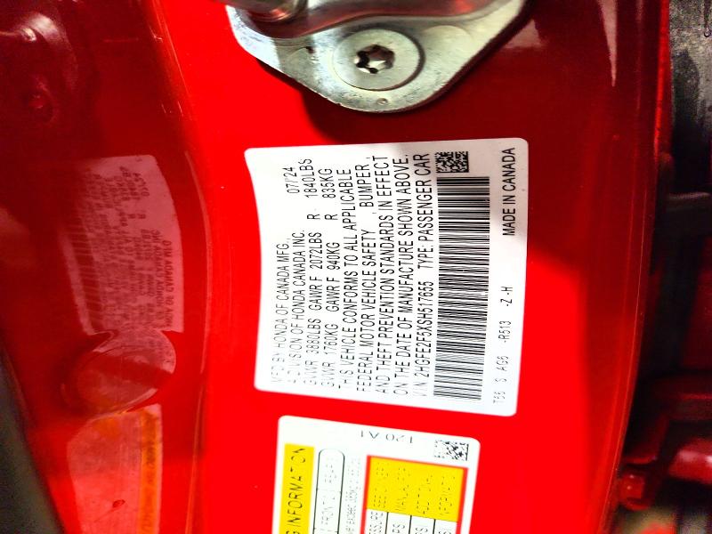 Продажа на аукционе авто 2025 Honda Civic, vin: 2HGFE2F5XSH517655, номер лота: 46102926
