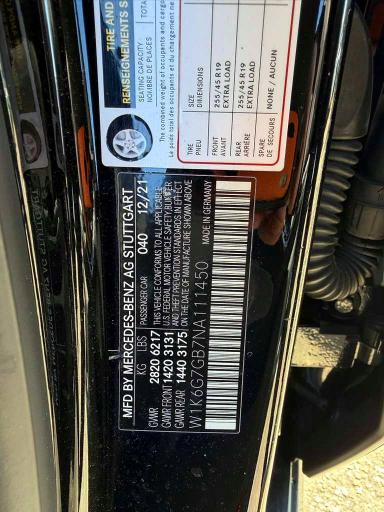 Продажа на аукционе авто 2022 Mercedes-benz S, vin: W1K6G7GB7NA111450, номер лота: 47657536