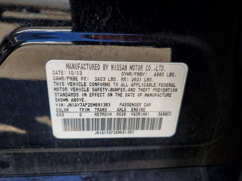 Продажа на аукционе авто 2014 Infiniti Q50 Hybrid, vin: JN1AV7AP2EM691383, номер лота: 46731896