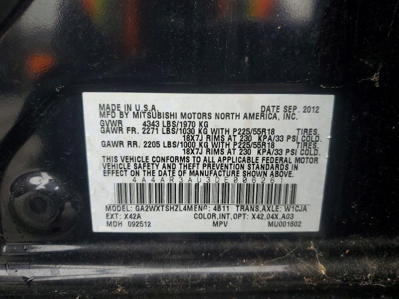 Aukcja sprzedaży 2013 Mitsubishi Outlander Sport, vin: 4A4AR3AU3DE006261, numer aukcji: 46978816