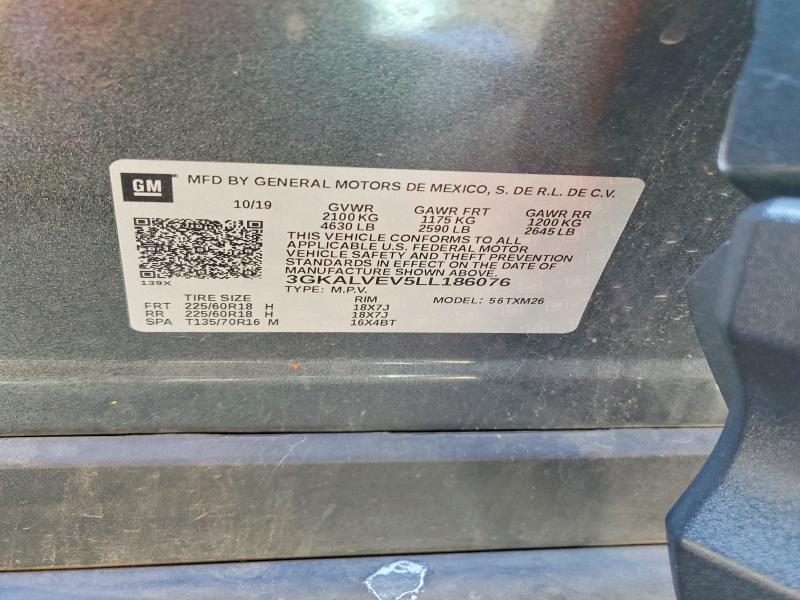 Продаж на аукціоні авто 2020 Gmc Terrain, vin: 3GKALVEV5LL186076, номер лоту: 47592646