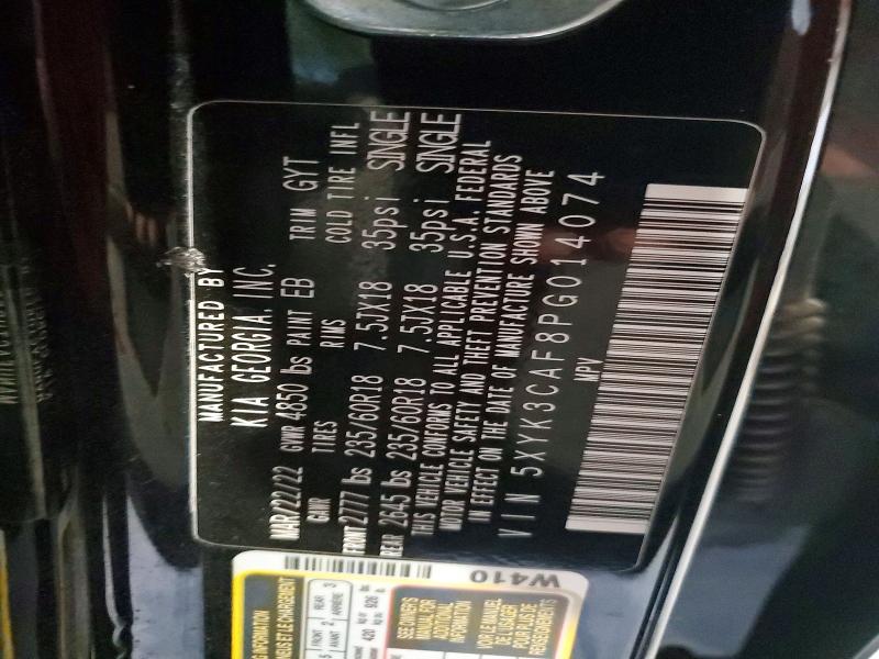 2023 Kia Sportage მანქანა იყიდება აუქციონზე, vin: 5XYK3CAF8PG014074, აუქციონის ნომერი: 47392296