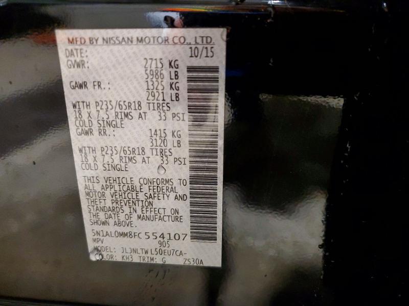 Продаж на аукціоні авто 2015 Infiniti Qx60, vin: 5N1AL0MM8FC554107, номер лоту: 47975326