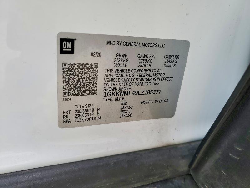 Продажа на аукционе авто 2020 Gmc Acadia, vin: 1GKKNML49LZ185377, номер лота: 47844286